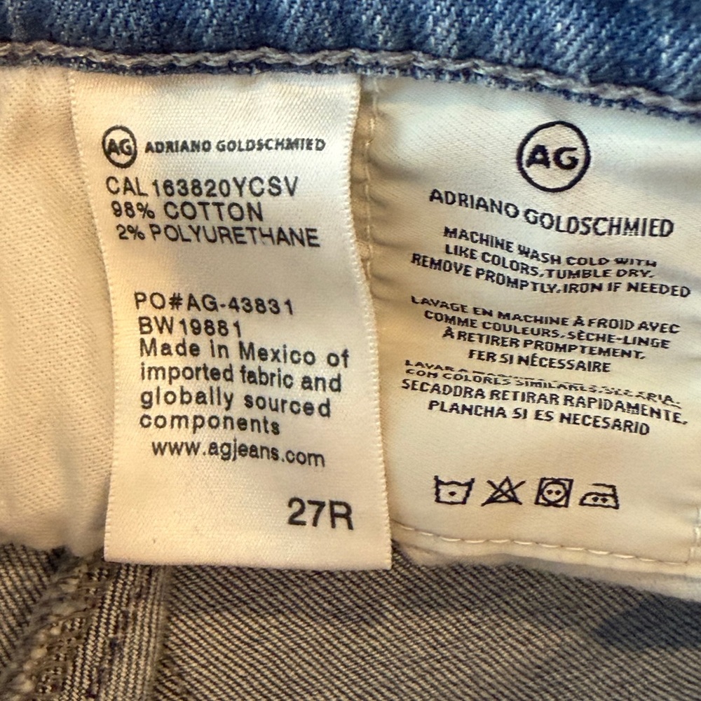 AG Adriano Goldschmied The Sophia High Rise Skinny Jeans Medium Wash Size 27R - Picture 9 of 11